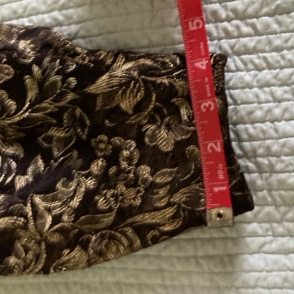 Vintage Brown and Gold Brocade Evening Coat - Picture 11 of 13
